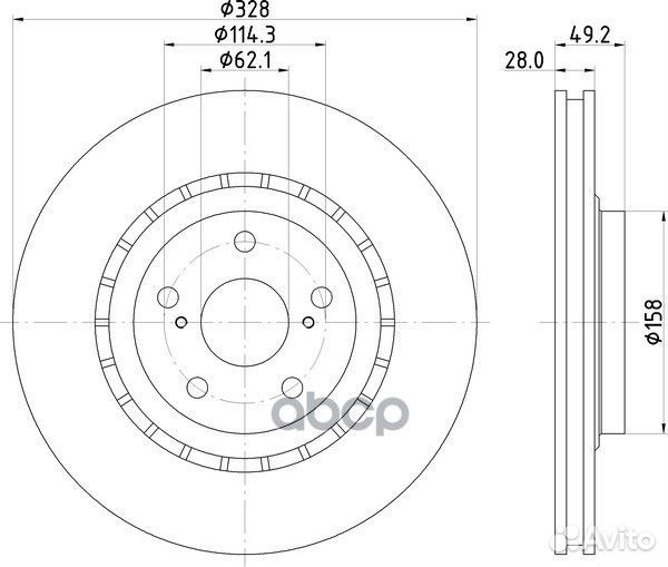 Диск тормозной перед ND1095K nisshinbo