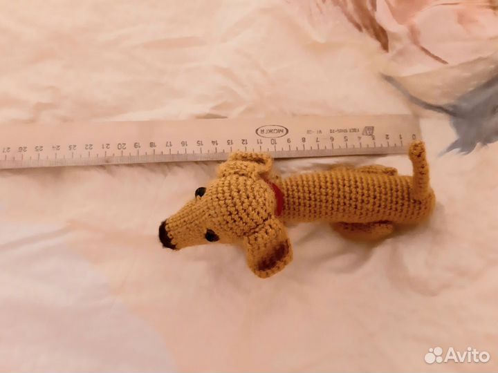 Вязаная сова и такса