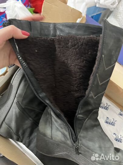 Сапоги женские натуральная замша с мехом 40 р