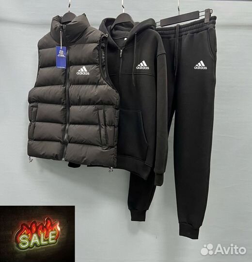 Флисовый спортивный костюм adidas