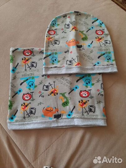 Шапка и снуд 4-5 лет. Весна-осень