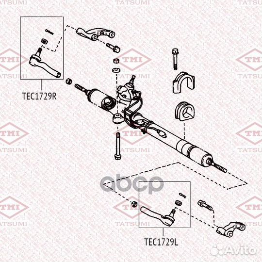 Наконечник рулевой тяги перед прав TEC1729R