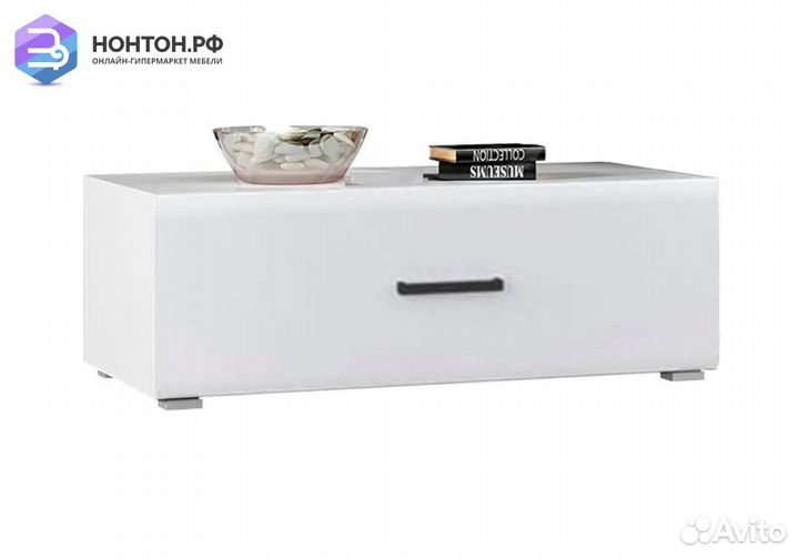 Тв-тумба Квадро белый глянец / белый
