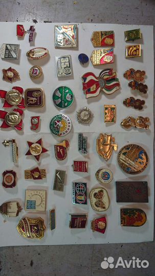 Значки и медали СССР цена за все 42 шт