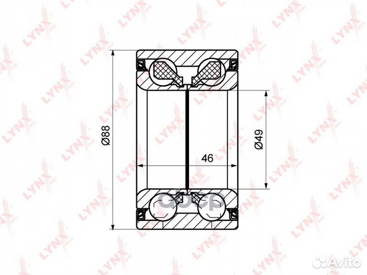 Комплект подшипника ступицы колеса зад WB12