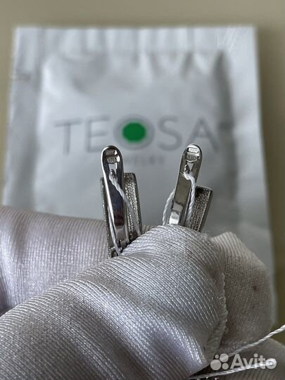 Ceрьги с цепочками Teosa