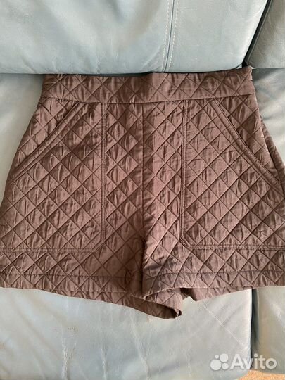 Шорты стеганые Zara черные