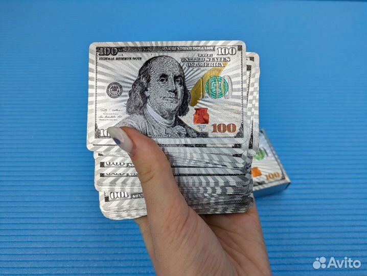 Карты для покера Пластик 54 шт Металлизированные