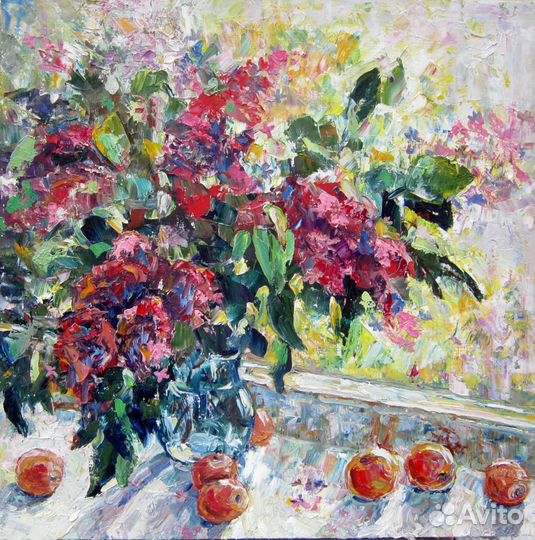 Картина Букет на окне