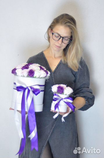 Букеты из мыльных роз