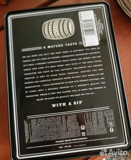 Металлическая коробка для виски Jack Daniels