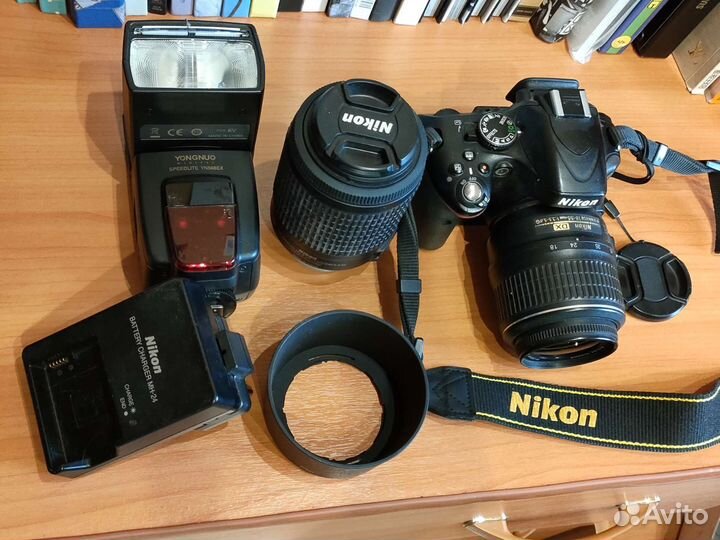 Nikon d5100 + 2 объектива + вспышка