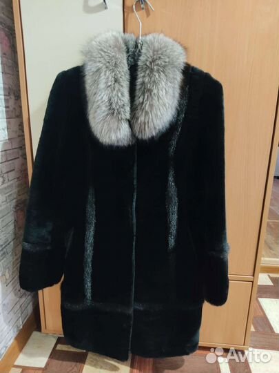 Шуба мутоновая с норкой 46-48