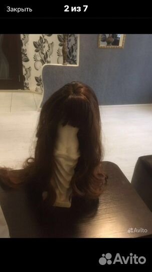 Парик женский, каштановый