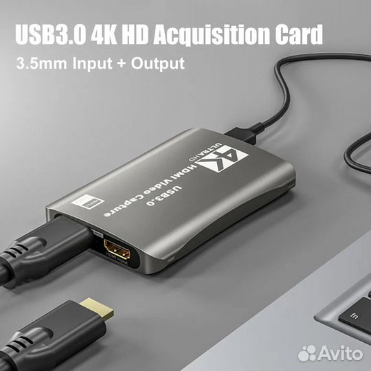 Карта видео захвата HD 60 4K USB type A / type C