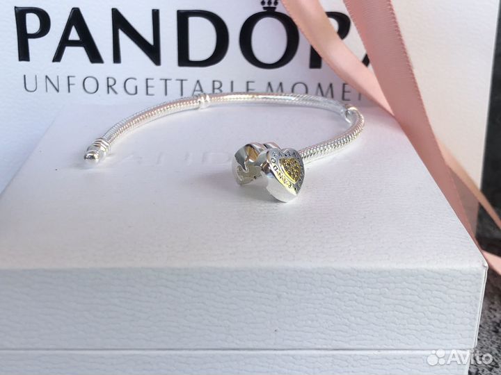 Pandora Браслет Логомания Сердце