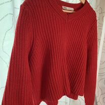 Женский свитер zara красного цвета