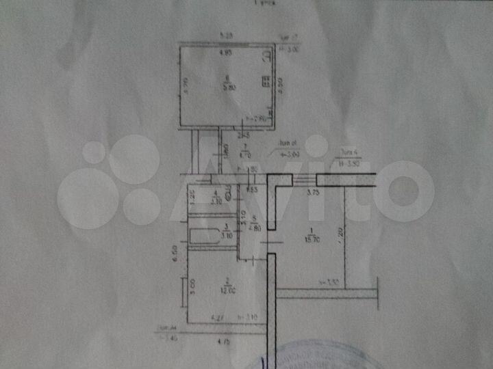 2-к. квартира, 59 м², 1/1 эт.