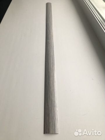 Порог алюминиевый серый, новый 90 см х 4см