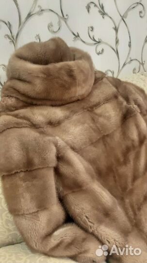 Шуба норковая с капюшоном 42 44