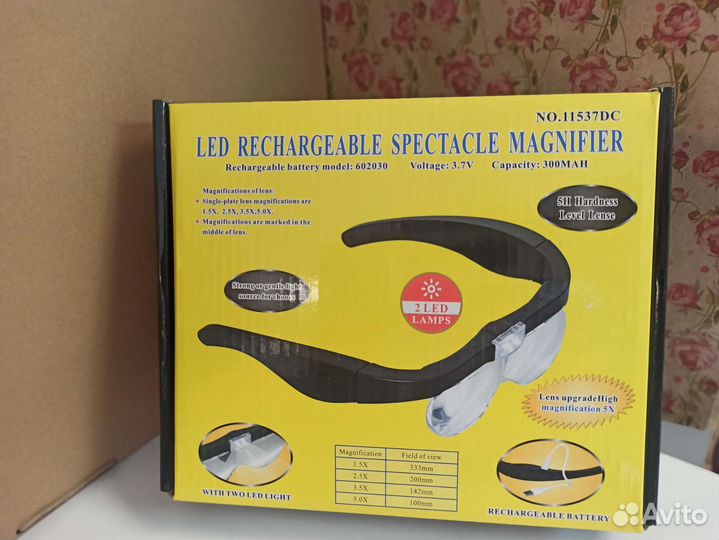 Очки лупа с подсветкой