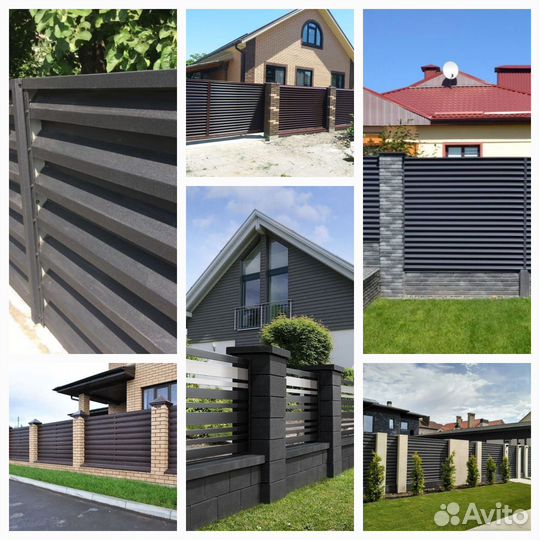 Современные металлические заборы жалюзи