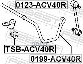 Стабилизатор задний 0199-ACV40R Febest