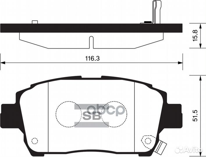 Колодки тормозные дисковые SP1244 Sangsin brake