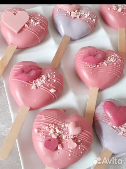 Пирожное Эскимо сердечки