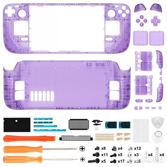 Корпус прозрачный фиолетовый для Steam Deck