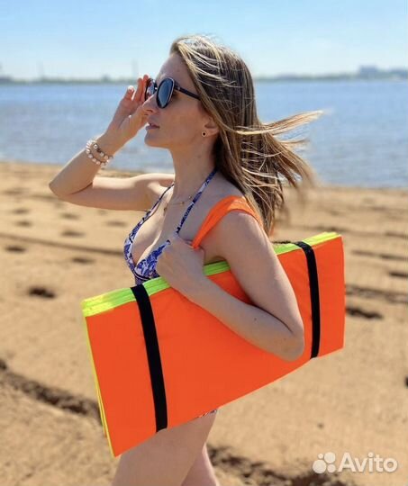 Пляжный коврик складной лаванда