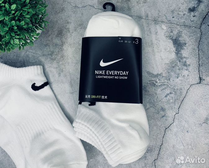 Носки Nike белые No Show оригинал