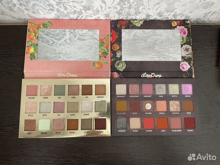 Палетка теней too faced hudabeauty lime crime