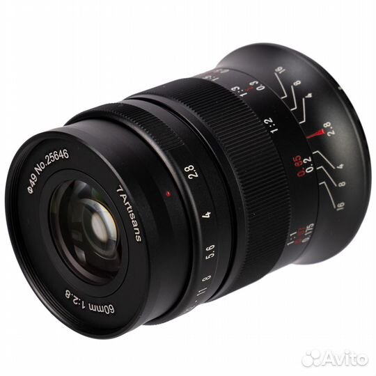 Объектив 7artisans 60mm F2.8 II Fuji X, черный