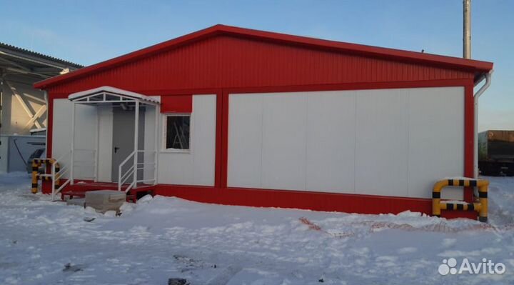 Быстровозводимое блочное здание с конфенц-залом, б