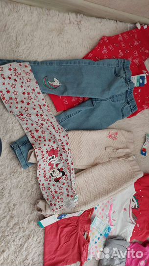 Вещи пакетом на девочку 86-92, много новых