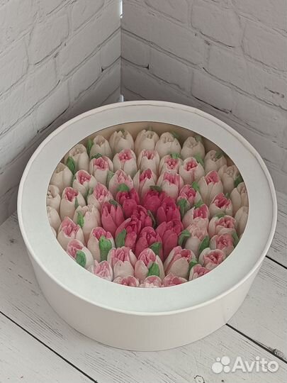 Зефирные цветы в коробочках