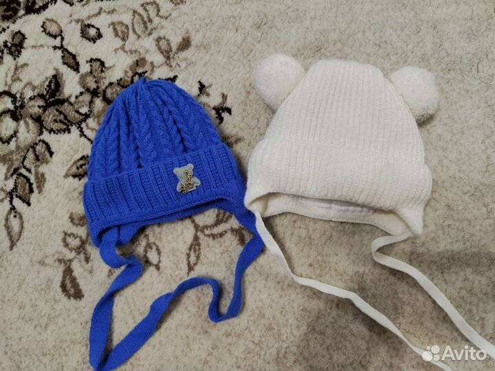 Шапка осень-зима 0-3мес