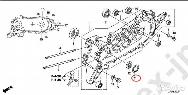 Стопорное кольцо Honda Benly AA05 90604-GJE-900