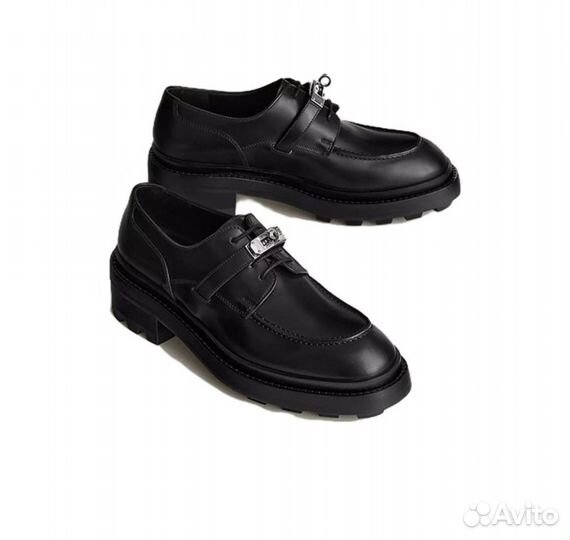 Лоферы Hermes First Oxford Shoe Black