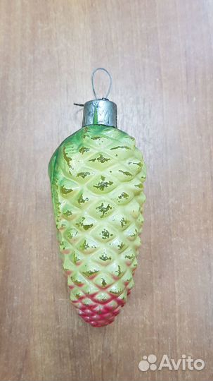 Елочная игрушка СССР шишка