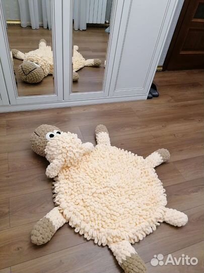 Детский пушистый коврик (Барашек)