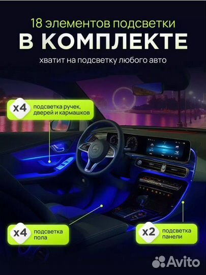 Амбиентная подсветка салона