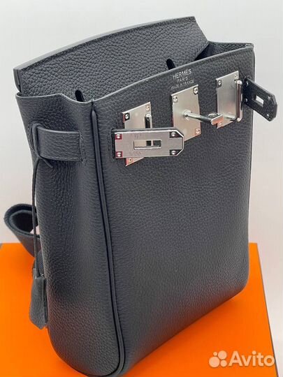 Сумка Hermes Sling натуральная кожа чёрная