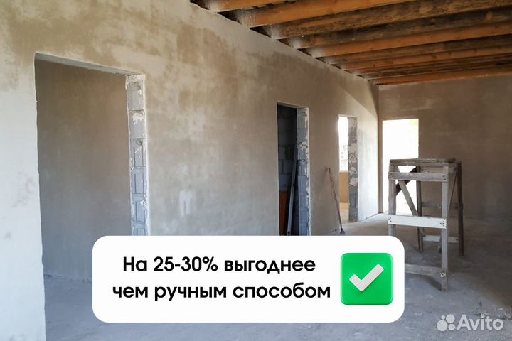 Механизированная штукатурка стен, откосов, потолка