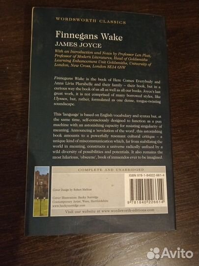 James Joyce Finnegans wakes