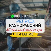 Разнорабочий на завод