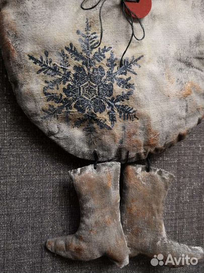 Авторская кукла- подвес Снеговик