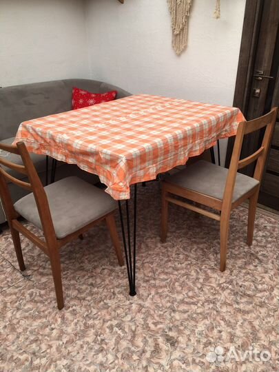 Комплект шторы + скатерть (льняные)