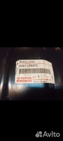 Оригинальные диски Toyota Avensis R16 5x100